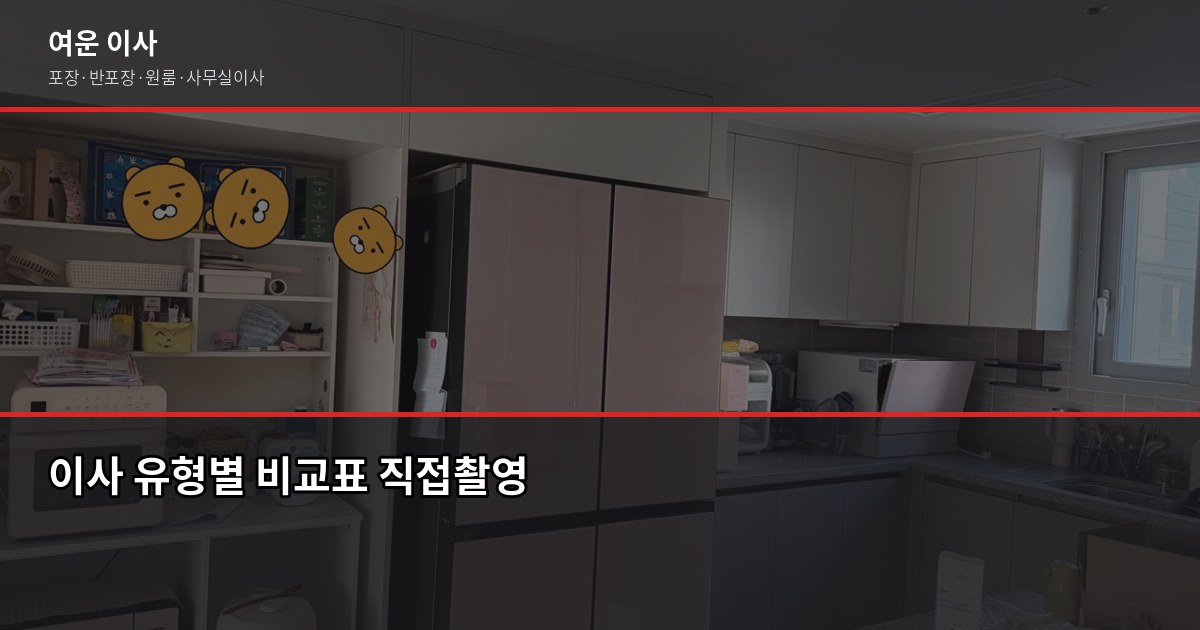 양주시 포장이사 비용, 1톤·2.5톤·5톤 평수별 견적 비교 2