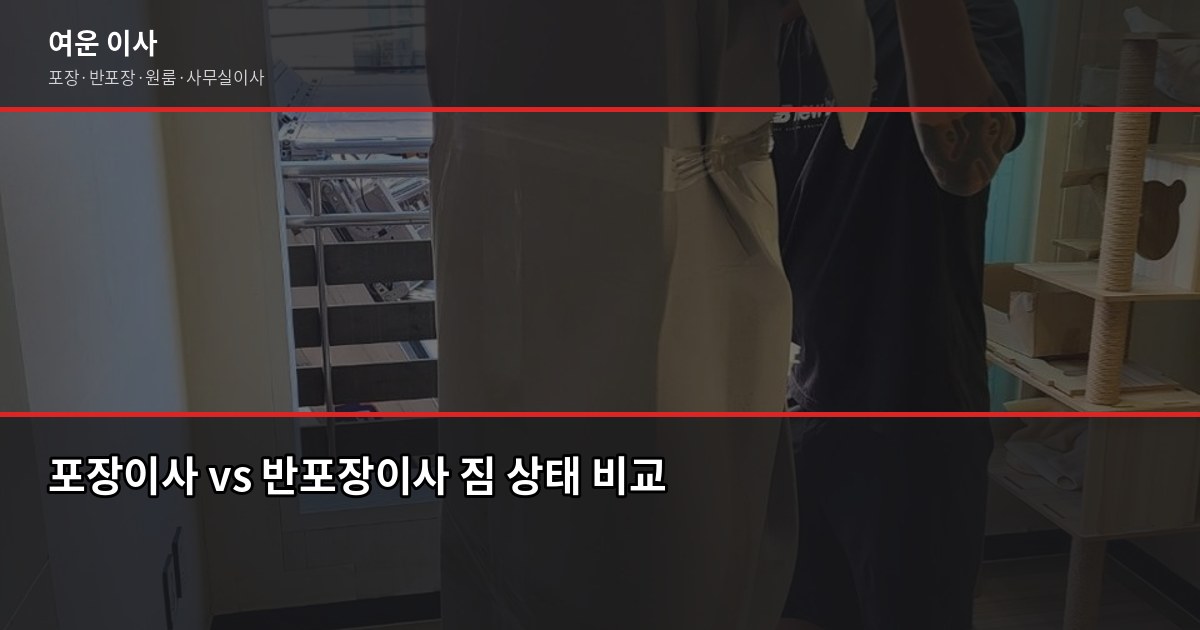 일산 포장이사 비용, 1톤·2.5톤·5톤 차량별 견적 비교 3