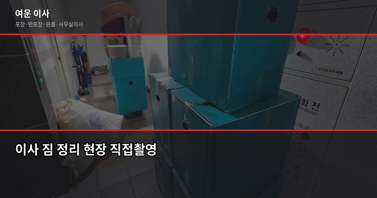 공항이전 이사 비용과 반포장·포장 선택 기준, 실제로 따져봤습니다 5