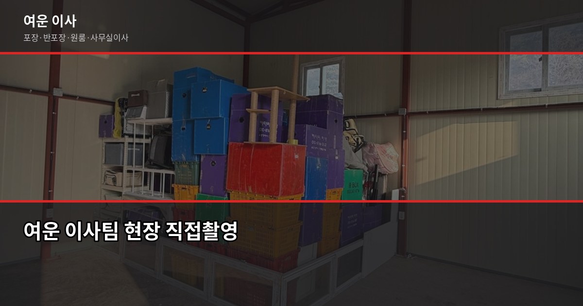 용현동 포장이사 전화번호, 비용과 견적 받는 법까지 6