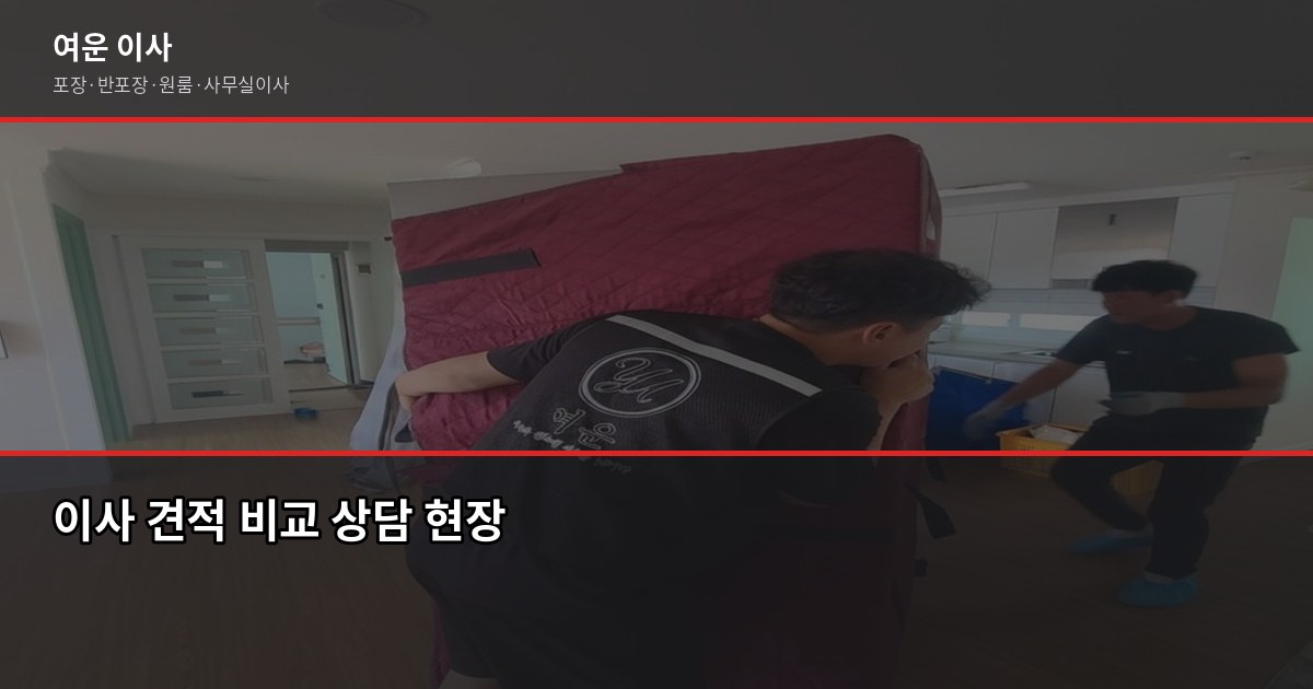 포장이사 추가금, 어디서 어떻게 붙는지 알아야 안 당합니다 6