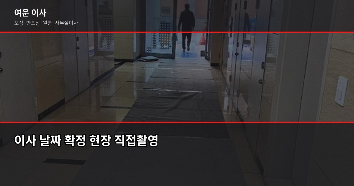공항이전 이사 비용과 반포장·포장 선택 기준, 실제로 따져봤습니다 7