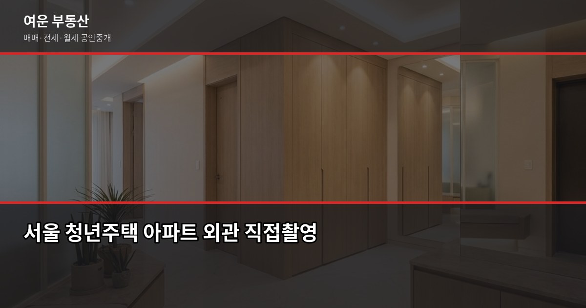 서울 청년주택 신청 조건과 절차, 처음이라면 이것부터 확인하세요 1