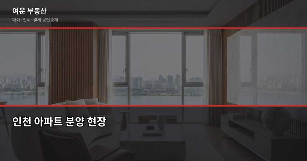 인천 청약 가점 계산법과 당첨 커트라인, 공고문에서 확인하는 법 - 인천 아파트 분양 현장