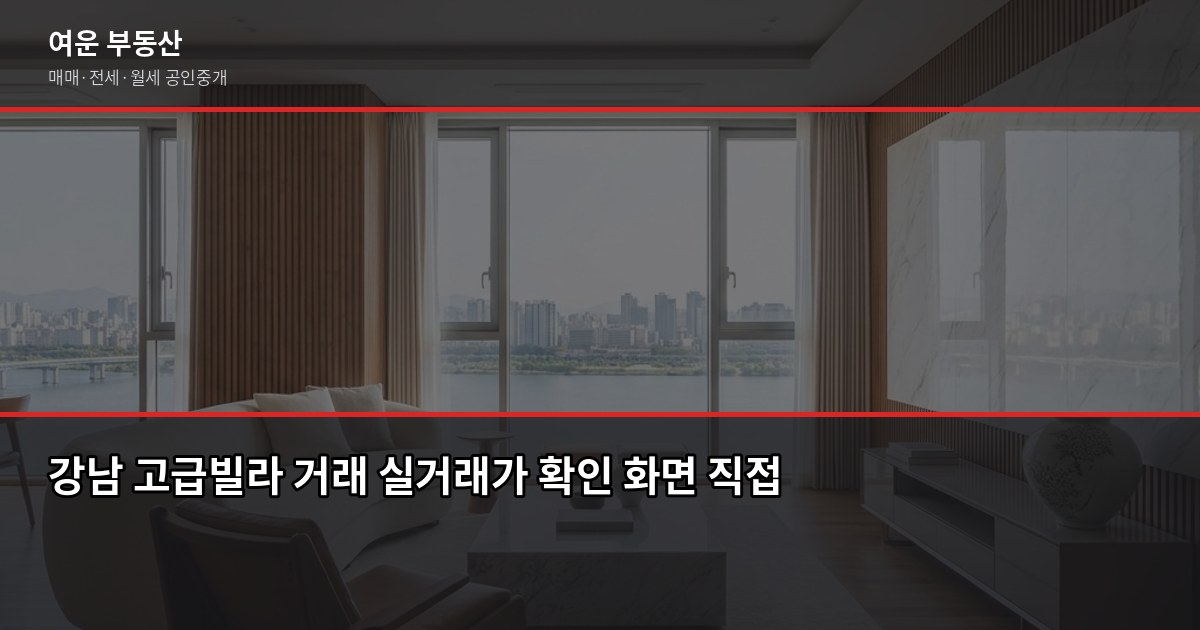 강남 고급빌라 매매 전 확인해야 할 것들, 8년차 중개사가 짚어드립니다 4