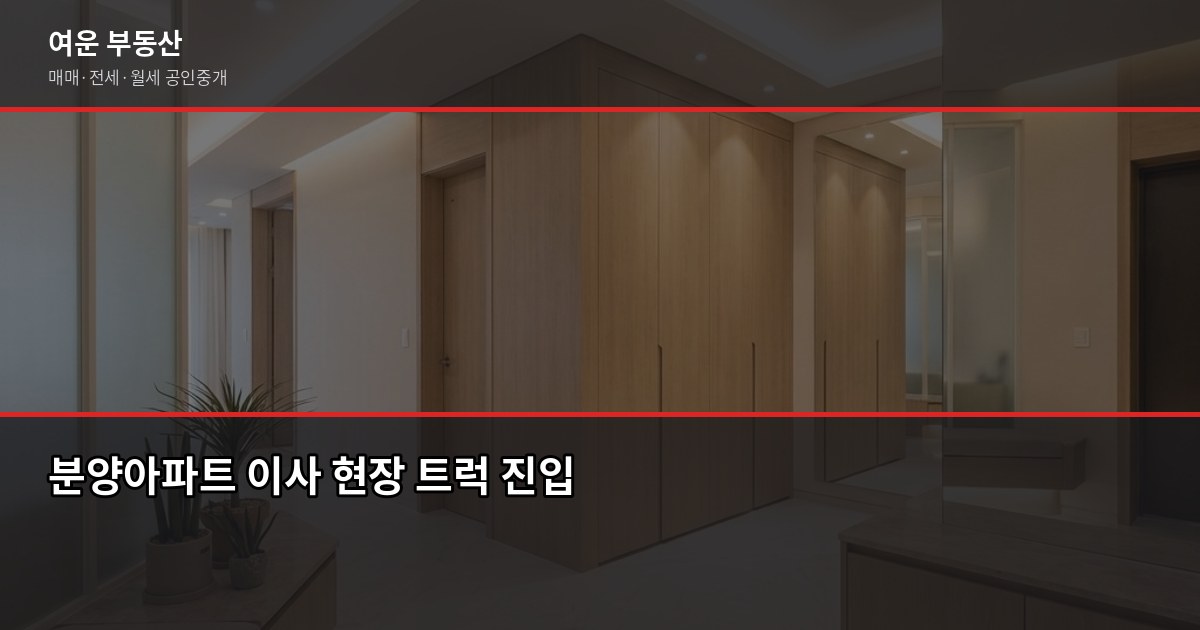 서울 분양아파트 입주 전 꼭 확인할 5가지, 현장에서 본 실제 사례 6