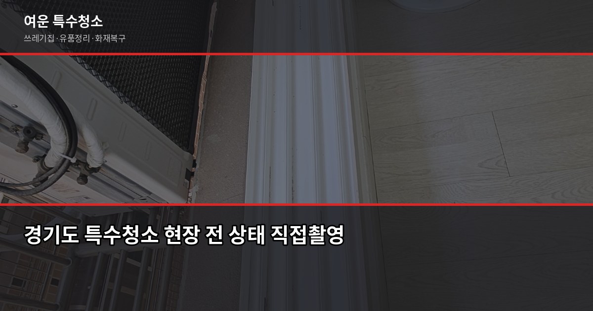 경기 특수청소 전문업체 찾을 때 확인해야 할 것들 1