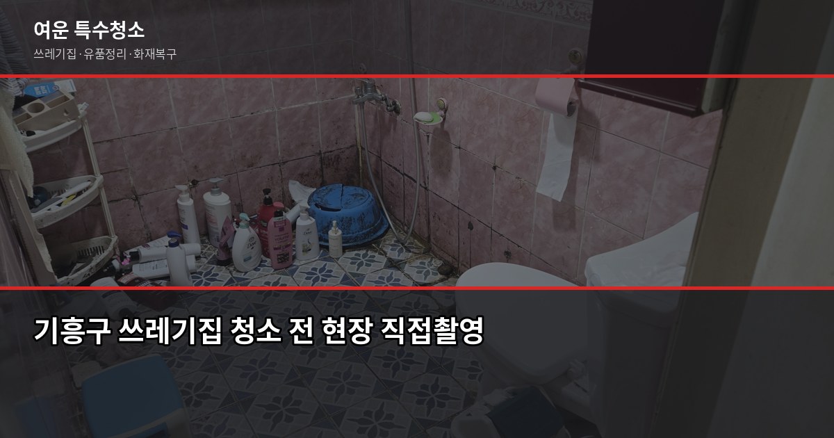 기흥구 쓰레기집 청소 비용과 업체 고르는 법, 후회 없으려면 1