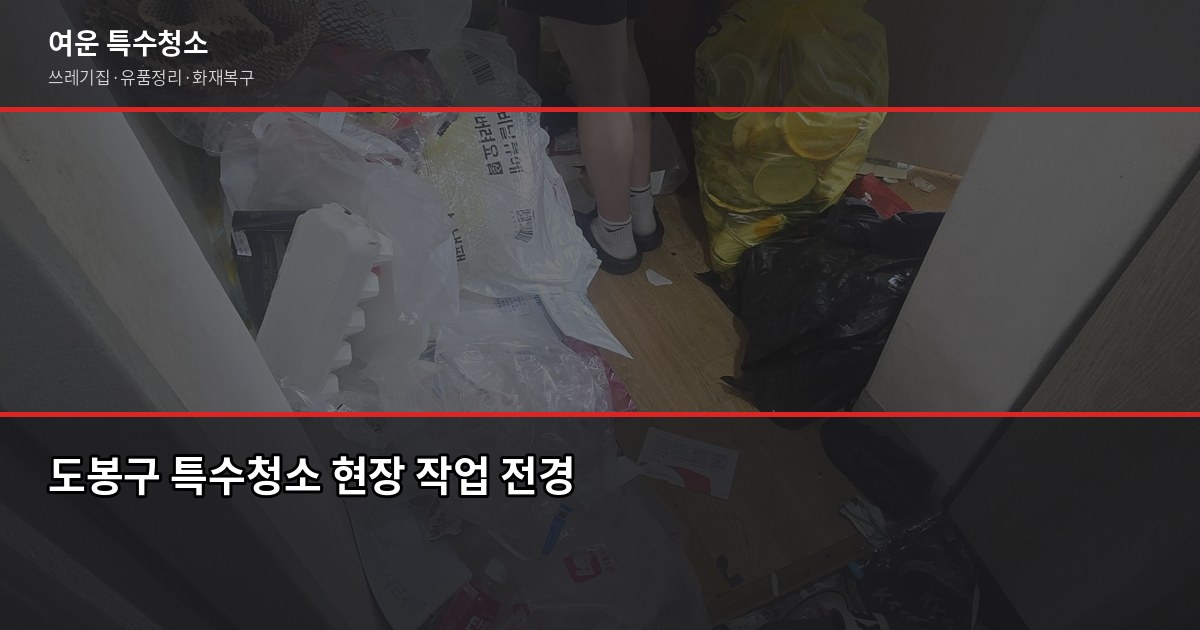 도봉구 특수청소 가격, 현장 보기 전에 알아두면 좋은 것들 1