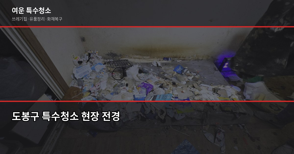 도봉구 특수청소 가격, 현장 보기 전에 알아야 할 것들 1
