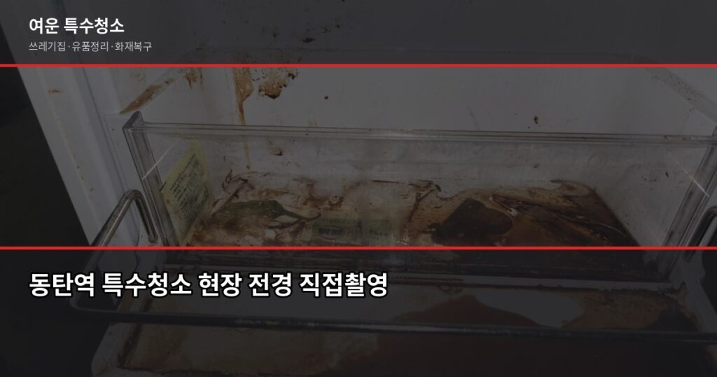 동탄역 특수청소, 쓰레기집·고독사·유품정리 비용과 진행 순서 - 동탄역 특수청소 현장 전경 직접촬영