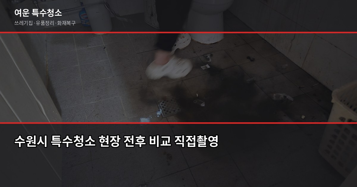 수원시 특수청소, 쓰레기집·고독사·유품정리 비용과 진행 방식 1