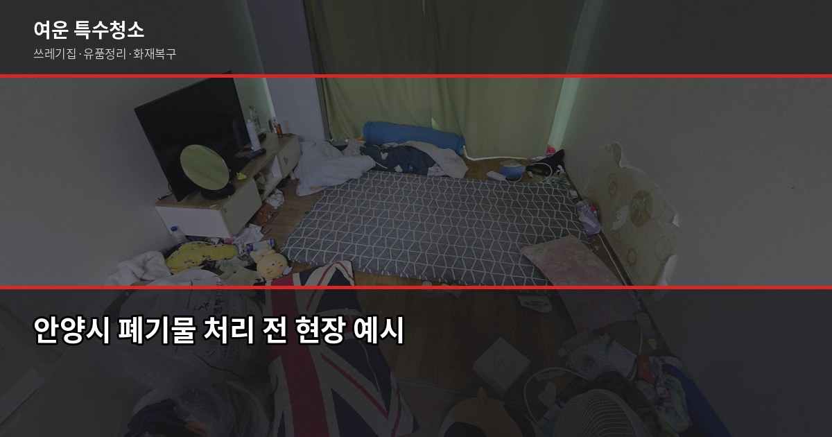 안양시 폐기물 처리 방법, 대형폐기물부터 특수청소까지 1