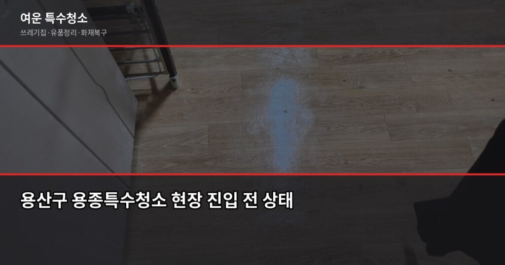 용산구 용종특수청소, 현장에서 본 실제 진행 과정과 비용 - 용산구 용종특수청소 현장 진입 전 상태