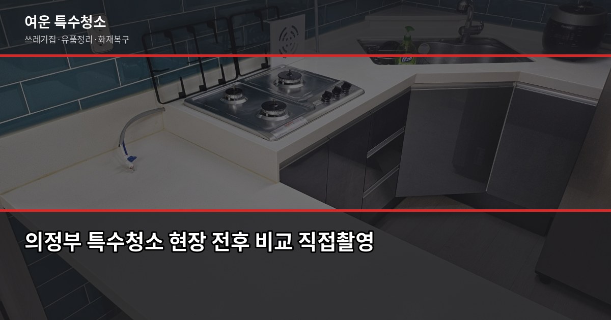 의정부 특수청소, 처음 맡길 때 알아두면 좋은 것들 1