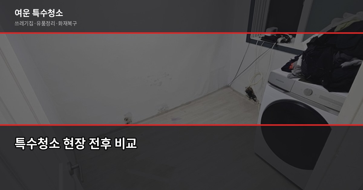 중랑구 특수청소 비용, 현장 상담 후 정확한 견적 받는 법 1