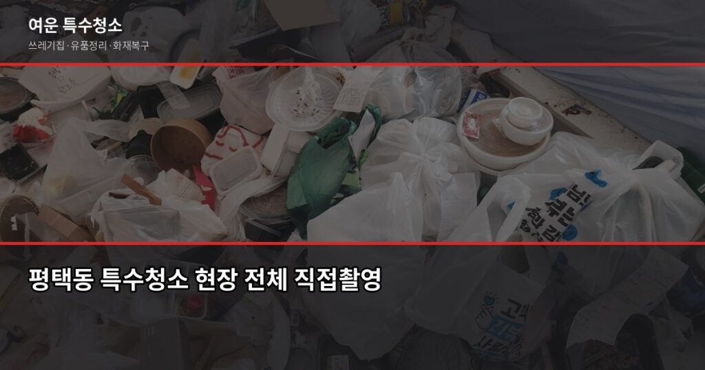 평택동 특수청소, 고독사·쓰레기집·유품정리 비용과 진행 순서 - 평택동 특수청소 현장 전체 직접촬영