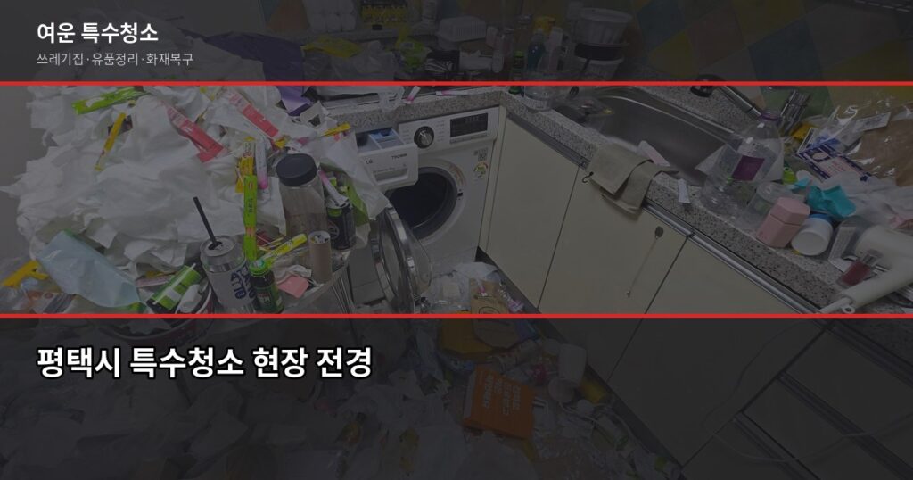 평택시 특수청소 예약 전 알아야 할 것들, 쓰레기집·고독사·유품정리 - 평택시 특수청소 현장 전경