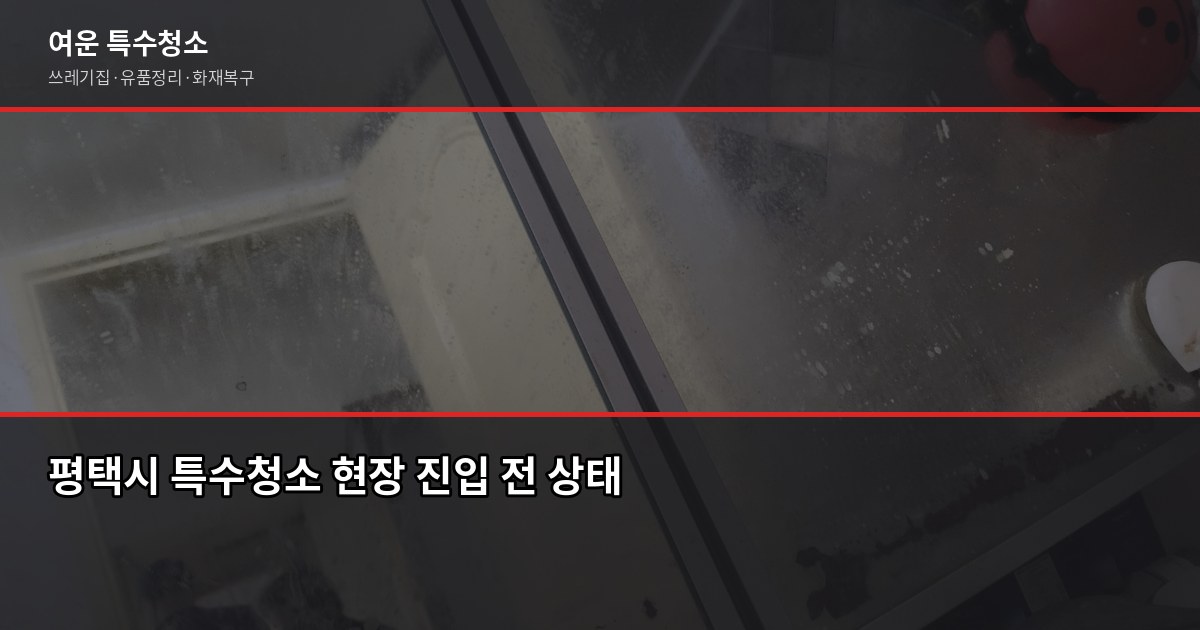 평택시 특수청소 전화번호와 상황별 대응 절차 1