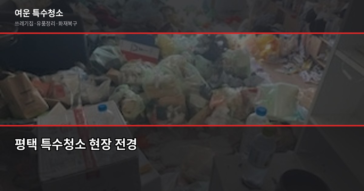 평택 특수청소 잘하는 곳 고르는 법, 이것만 확인하세요 1