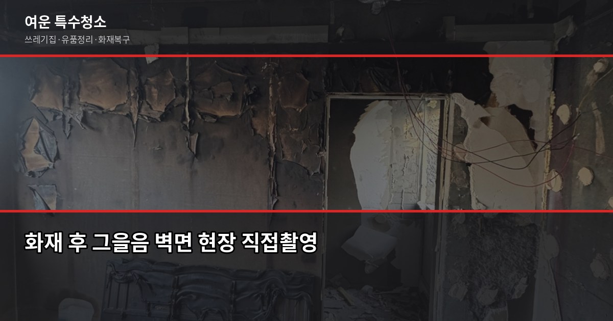 경기 화재청소 전문업체, 일반 청소와 뭐가 다를까 1