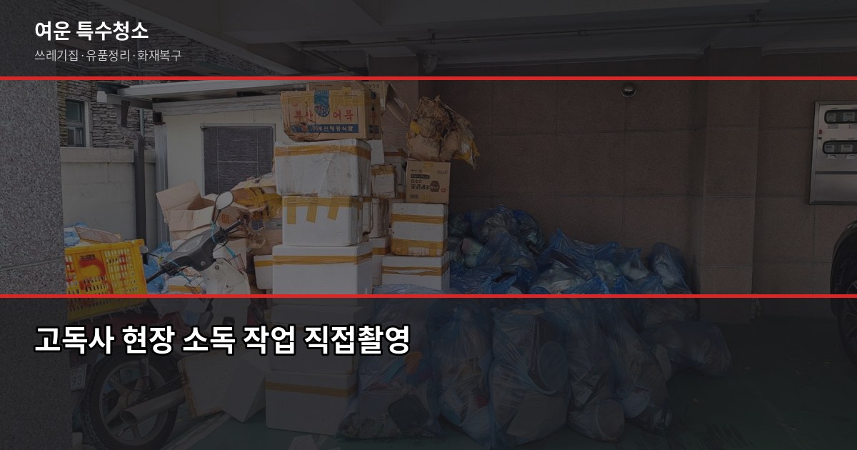 동탄역 특수청소 추천, 고독사·쓰레기집·화재복구 실제 진행 방식 2