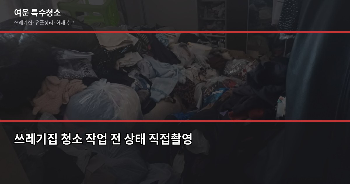개포동 특수청소 비용, 현장 보기 전에는 아무도 모릅니다 2