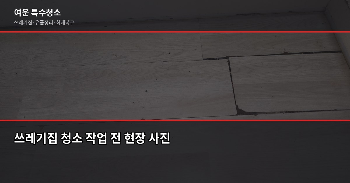관악구 특수청소, 쓰레기집·고독사·유품정리 비용과 진행 과정 2