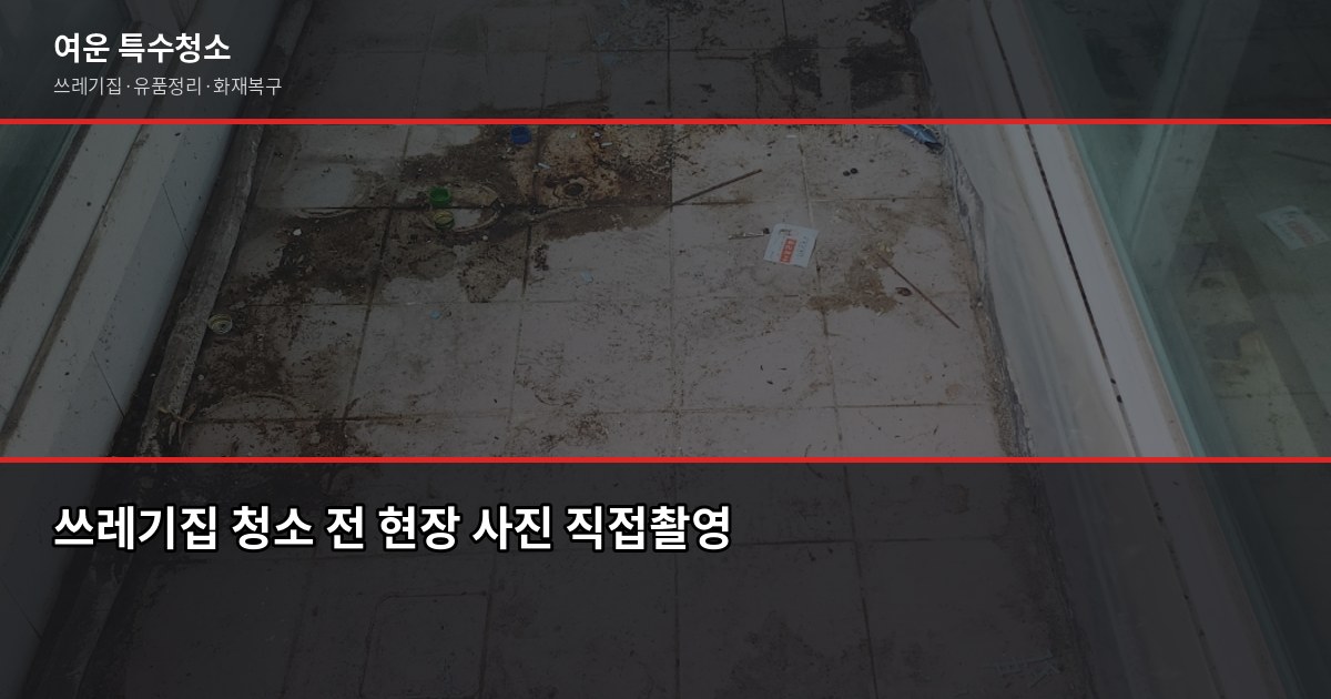 동탄역 특수청소, 쓰레기집·고독사·유품정리 비용과 진행 순서 2