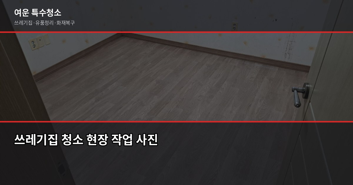 도봉구 특수청소 전화번호, 쓰레기집·고독사·유품정리 연락처 찾는 법 2