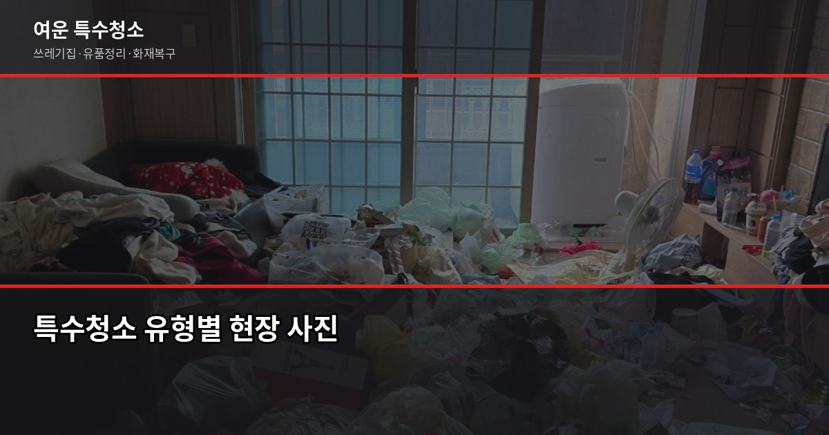 평택시 특수청소 예약 전 알아야 할 것들, 쓰레기집·고독사·유품정리 2