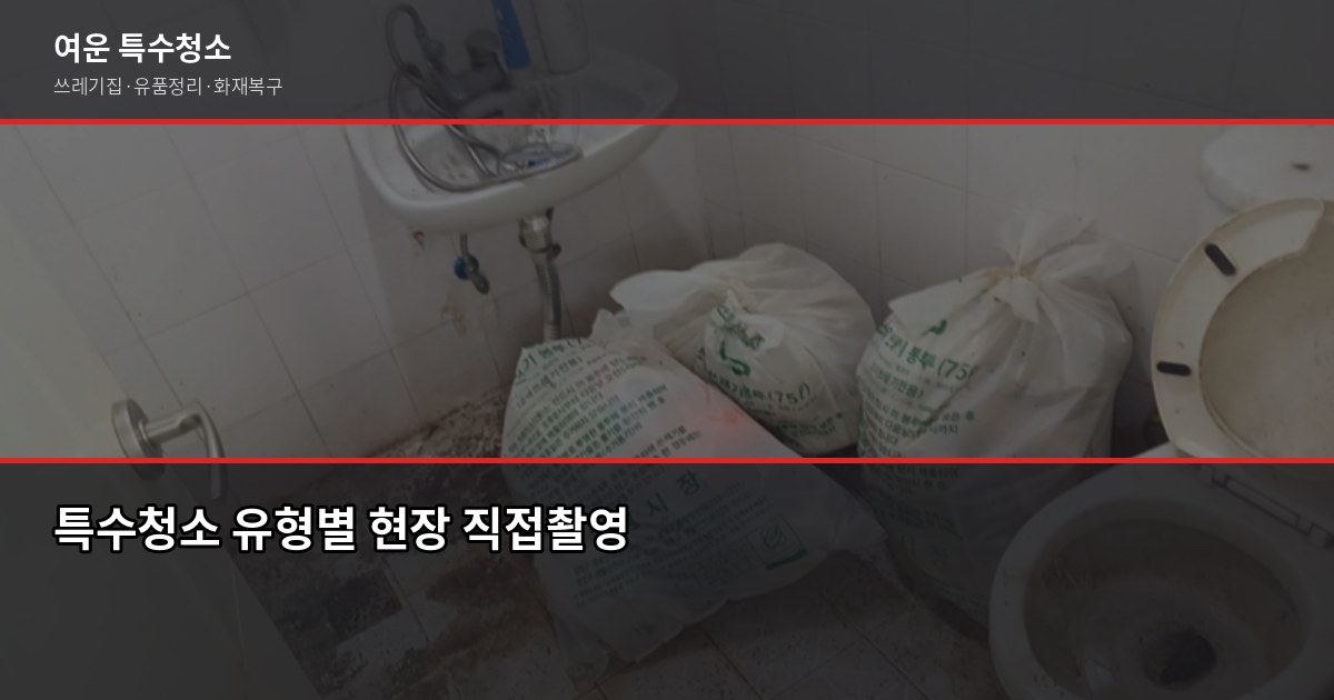 부평구 특수청소, 고독사·쓰레기집·유품정리 비용과 진행 방식 2