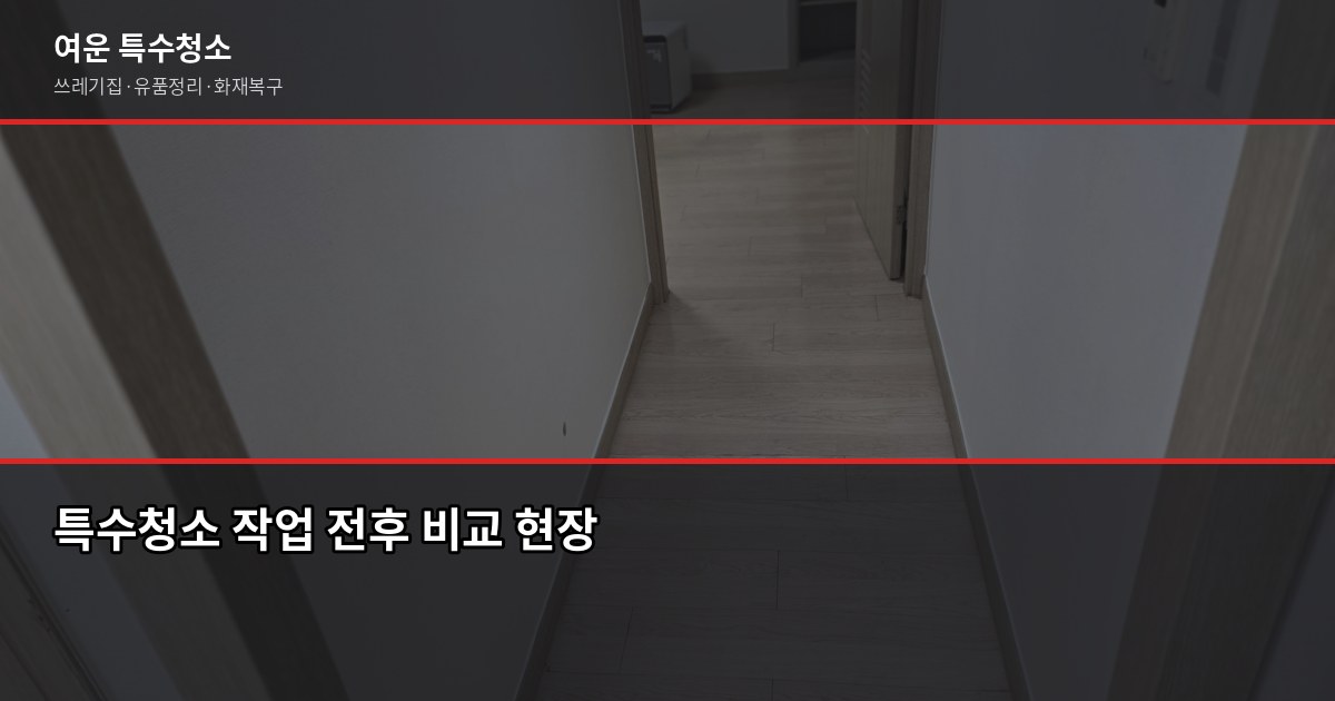 동수역 특수청소 가격, 현장 보기 전에 알아두면 좋은 것들 2