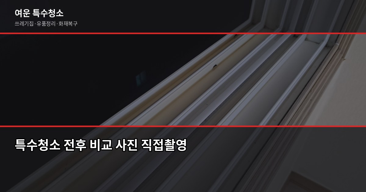 김포시 특수청소 추천, 쓰레기집·고독사·유품정리 업체 고르는 법 2