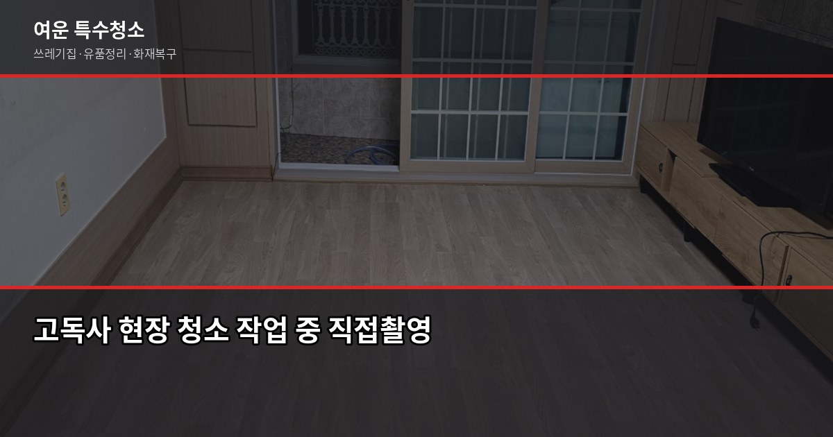 평택시 특수청소 추천, 쓰레기집·고독사·유품정리 실제 진행 방식 3