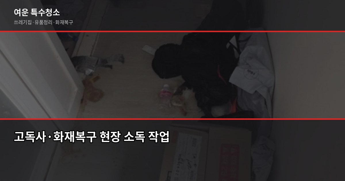 하남시 특수청소 추천, 쓰레기집·고독사·유품정리 어디에 맡겨야 할까 3