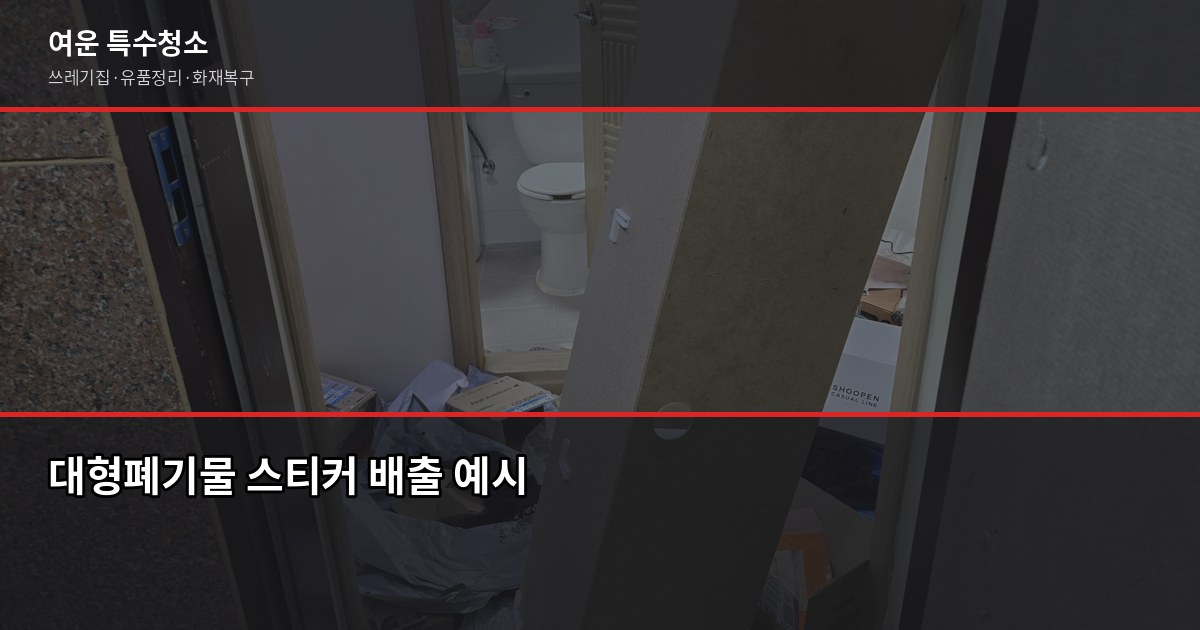 노원 폐기물 처리 방법, 대형폐기물부터 특수청소까지 3