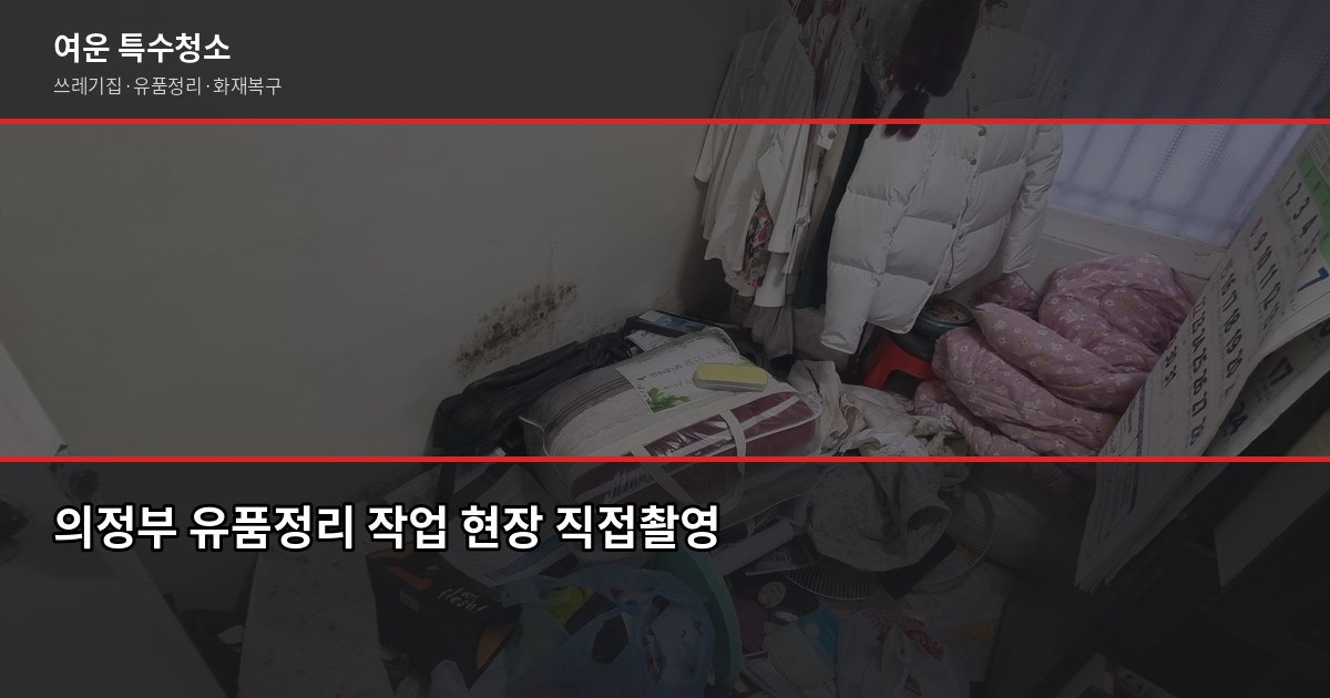 의정부 특수청소, 처음 맡길 때 알아두면 좋은 것들 3