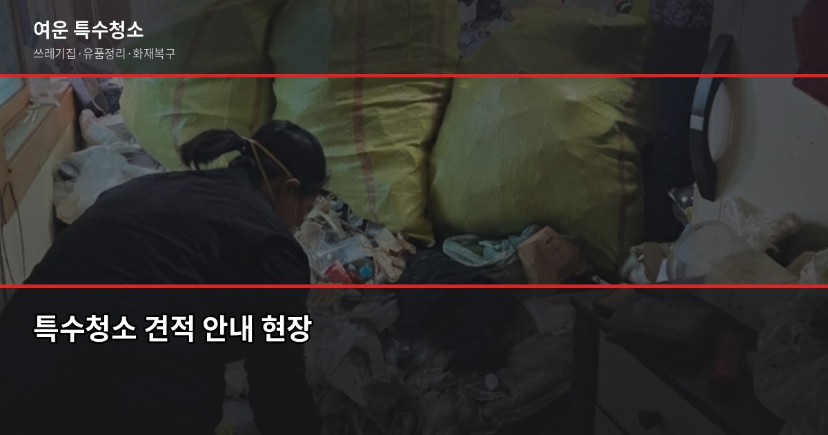 평택시 특수청소 예약 전 알아야 할 것들, 쓰레기집·고독사·유품정리 3