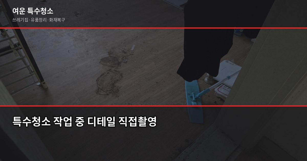 김포 특수청소 추천, 업체 고를 때 이것만 보세요 3