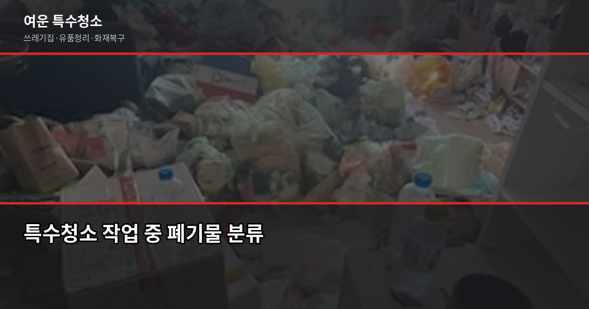 청천동 특수청소, 고독사·쓰레기집·유품정리 실제 진행 방식 3