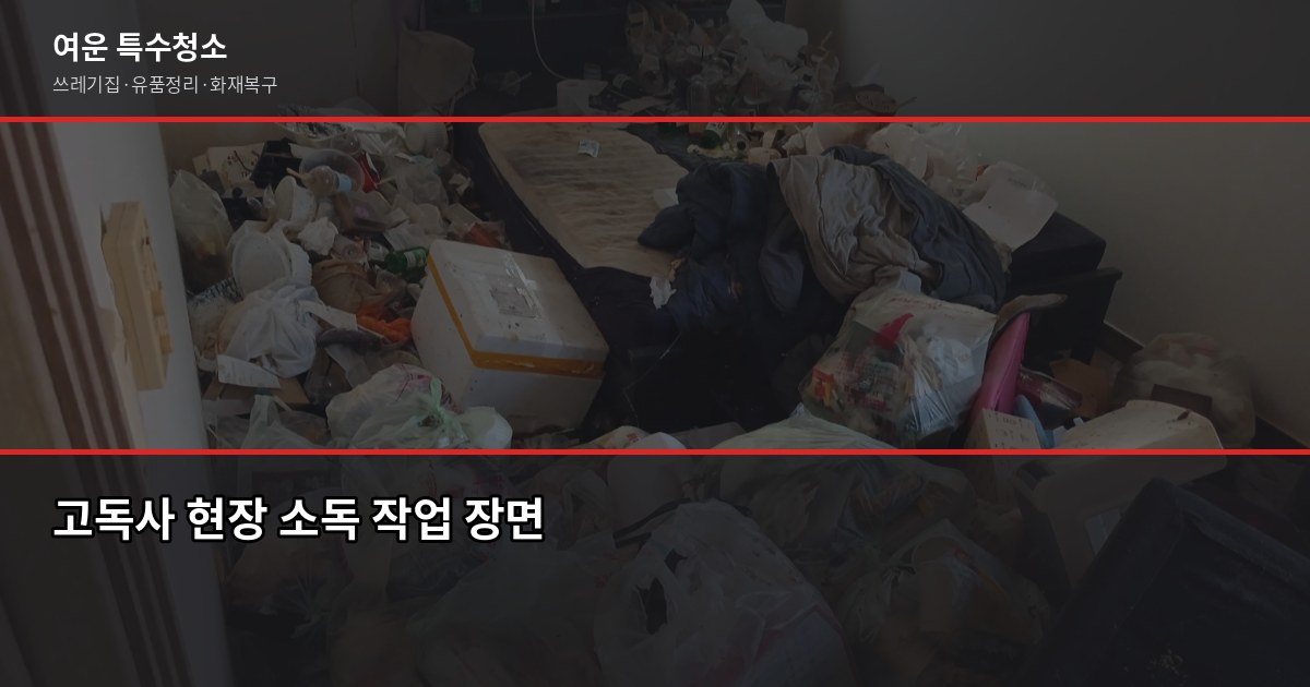 김해 폐기물 처리, 특수청소가 필요한 상황과 비용 기준 4