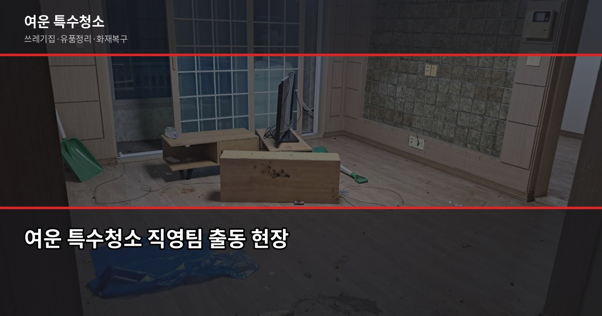 도봉구 특수청소 전화번호, 쓰레기집·고독사·유품정리 연락처 찾는 법 4