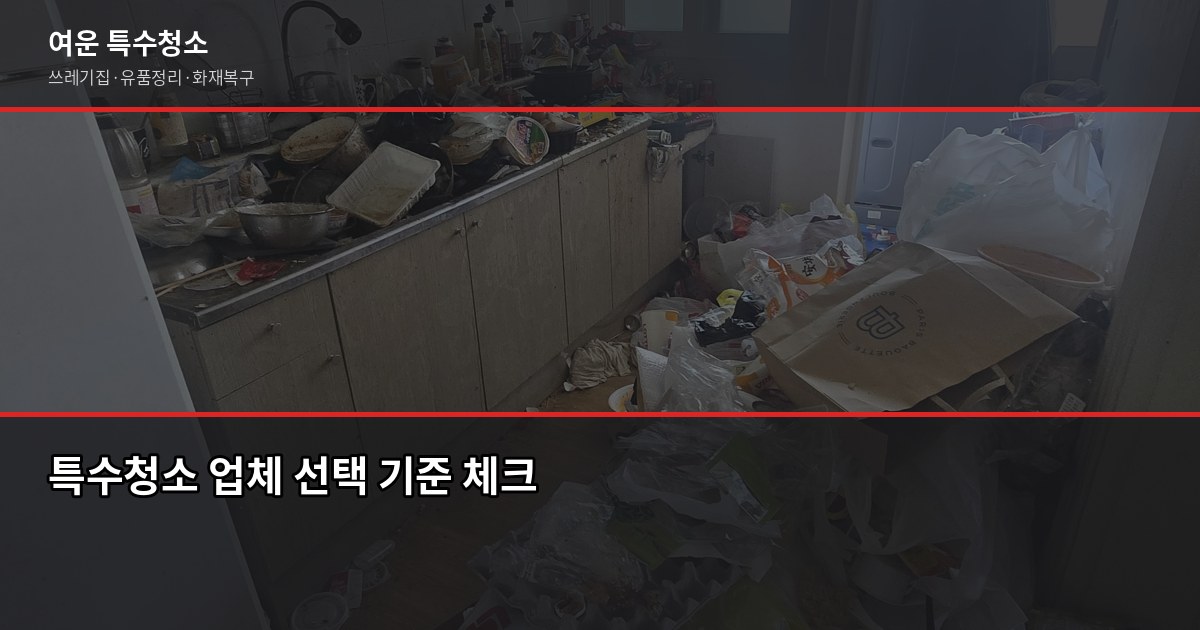 도봉구 특수청소 가격, 현장 보기 전에 알아두면 좋은 것들 4