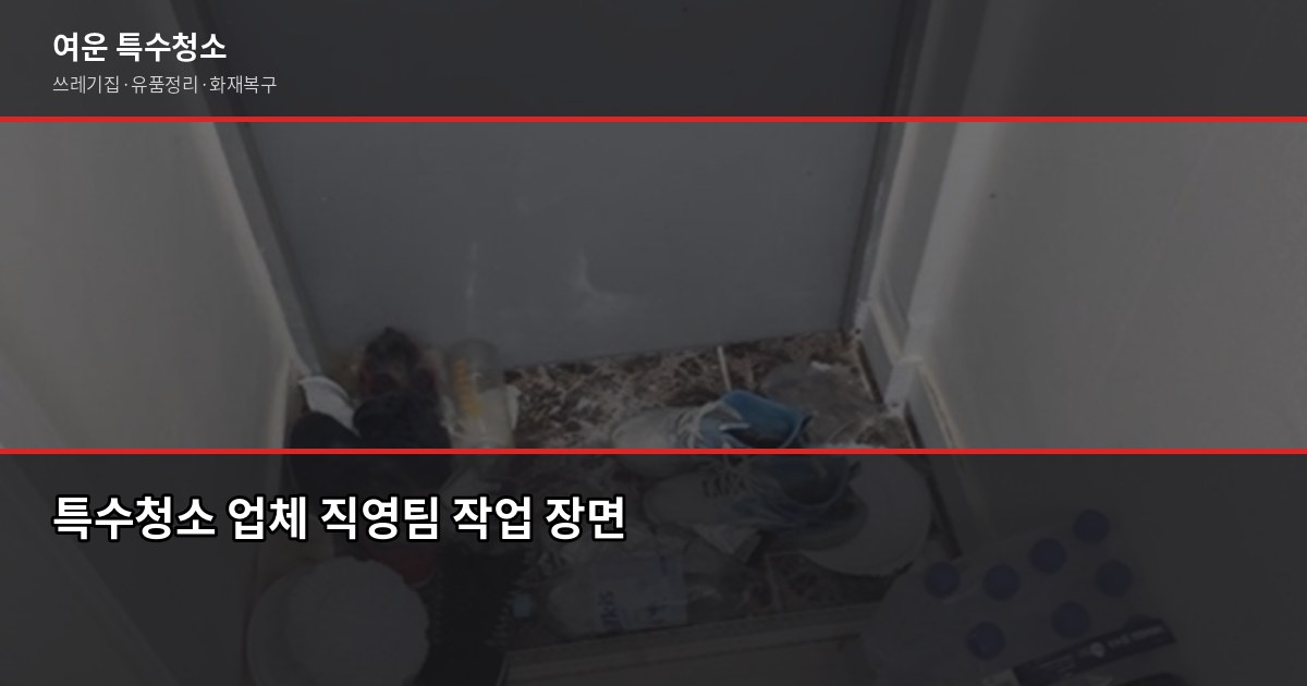 하남시 특수청소 추천, 쓰레기집·고독사·유품정리 어디에 맡겨야 할까 4