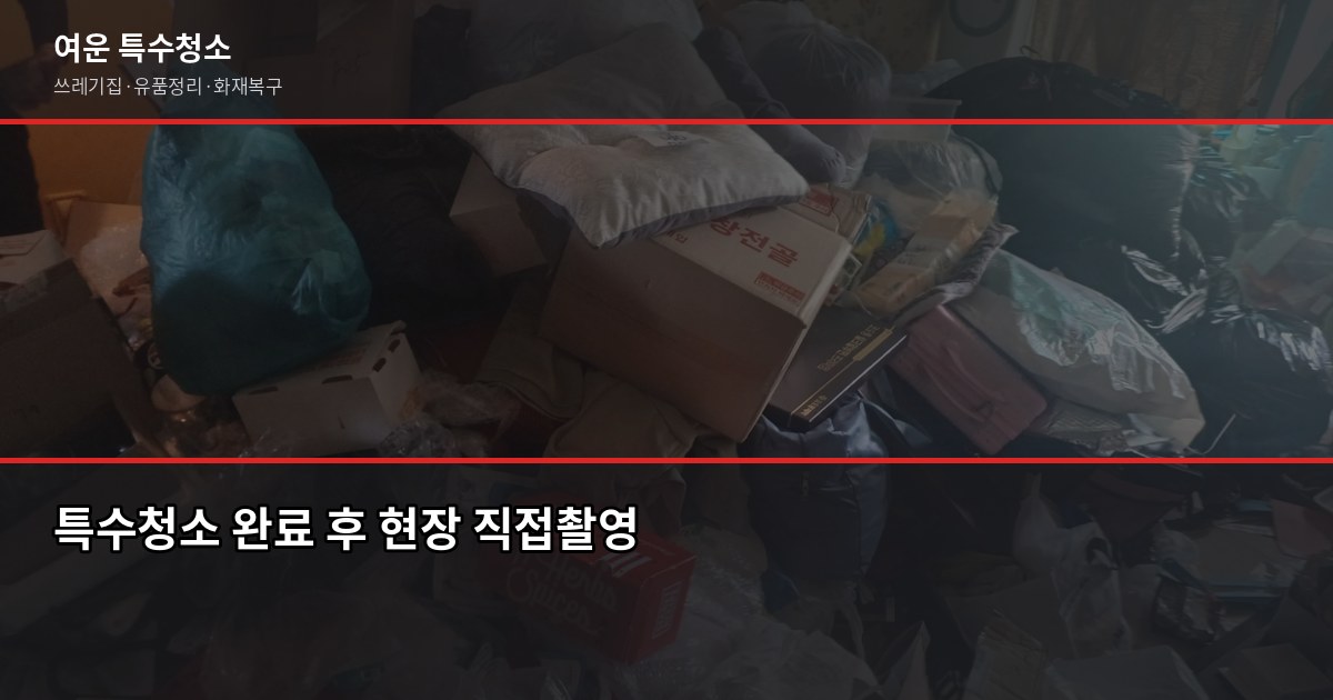 개포동 특수청소 비용, 현장 보기 전에는 아무도 모릅니다 4