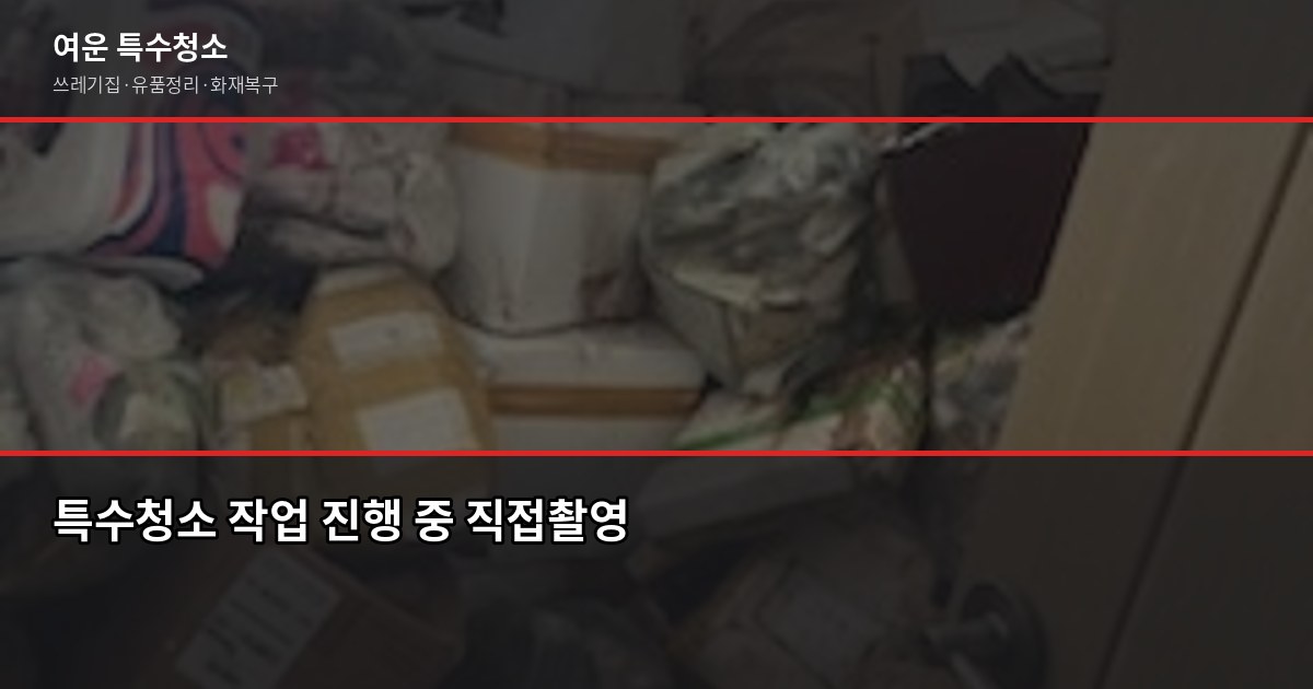 포천시 특수청소 예약, 쓰레기집·유품정리 비용과 절차 4