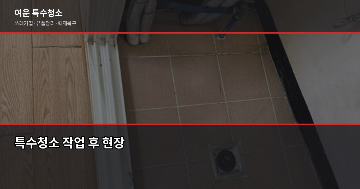 야탑역 특수청소, 현장 상태별 진행 흐름과 비용 안내 4