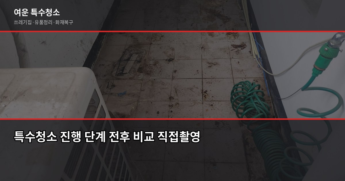 동탄역 특수청소, 쓰레기집·고독사·유품정리 비용과 진행 순서 4