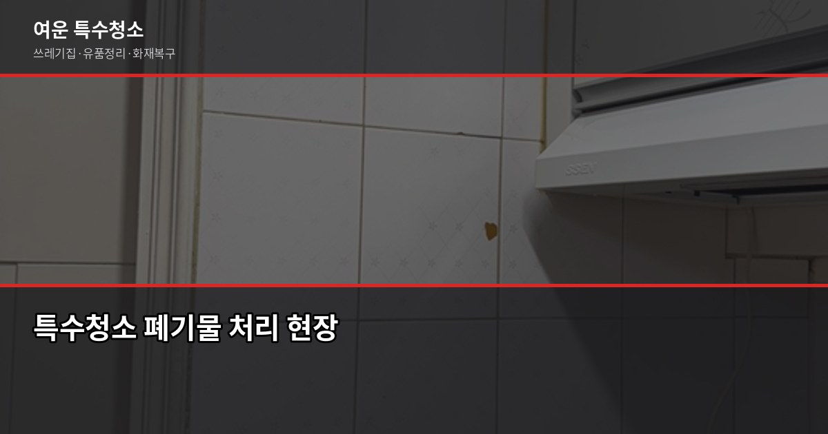 부천시청역 특수청소, 처음 요청할 때 알아두면 좋은 것들 4